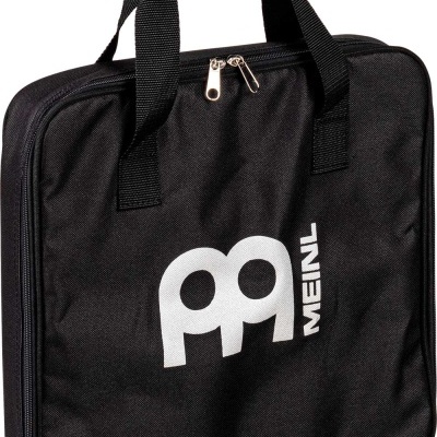 Bolsa preta com alças e fecho de correr com logótipo MEINL