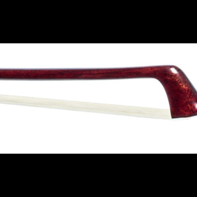 Vareta para arco de violino com madeira vermelha escura e crina branca