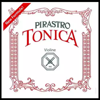 Embalagem de corda para violino PIRASTRO TONICA com design e texto distintos