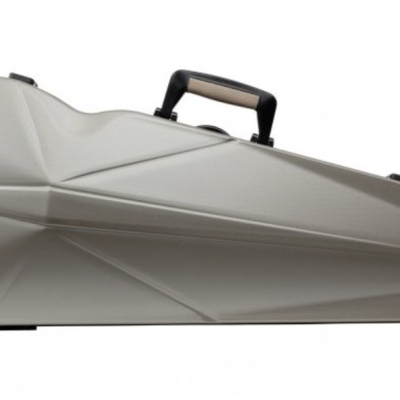 Estojo rígido para violino cinza metálico com pega preta