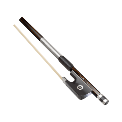 Arco para violino preto e prata com inscrição ARC VOX