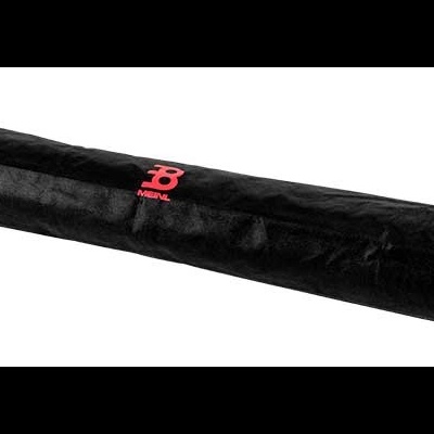 Bolsa protetora preta longa com cordão e logótipo vermelho