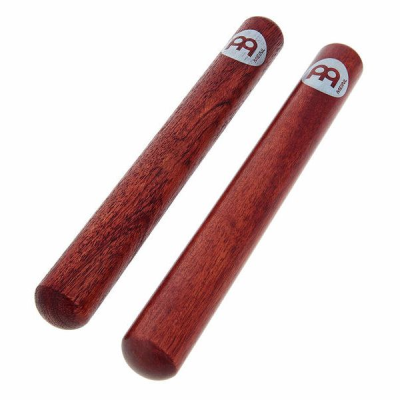 Par de bastões de madeira vermelha com etiquetas Meinl