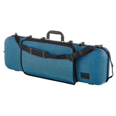 Bolsa de transporte azul para instrumento musical com alça ajustável e pega rígida