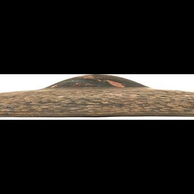 Tábua de madeira oval com textura natural