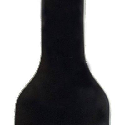 Capa preta para guitarra com texto OQAN