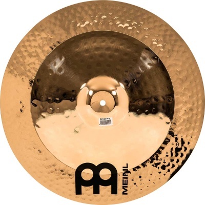 Prato de percussão MEINL em metal cobre com acabamento martelado e brilhante