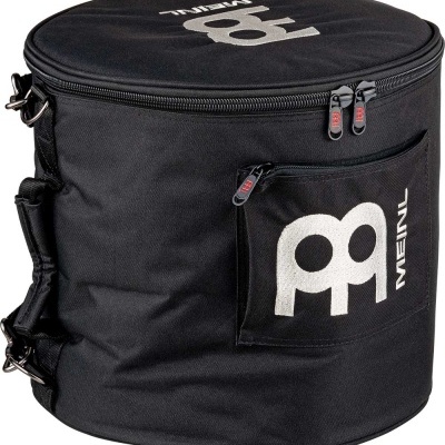 Mala preta redonda para instrumento musical com logotipo MEINL branco