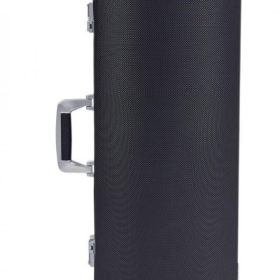 Estojo rígido preto para trompete com pega cinzenta e etiqueta bam france