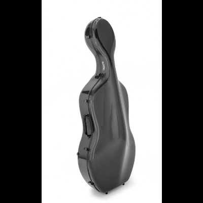 Estojo rígido preto para violoncelo com pega e fechos