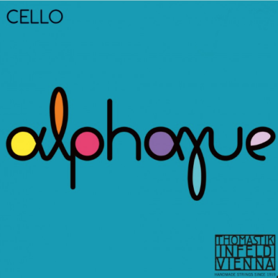 Capa de álbum azul com texto colorido 'alphaque' e selo 'THOMASTIK INFELD VIENNA'