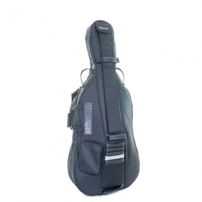 Capa preta para guitarra com bolsos e alça acolchoada