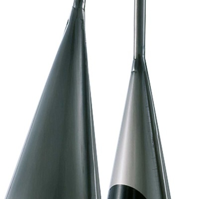 Instrumento musical de percussão Meinl em metal prateado com dois cones unidos