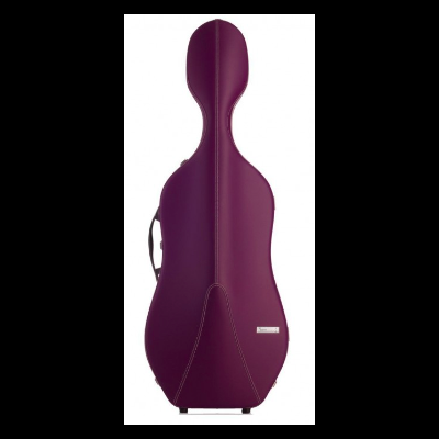Estojo rígido vinho para violoncelo com alça e fechos metálicos