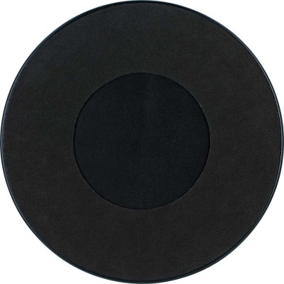 Disco redondo preto de dois tons com textura lisa