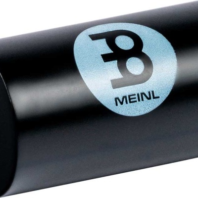 Cilindro rolante preto com logo azul claro com texto MEINL