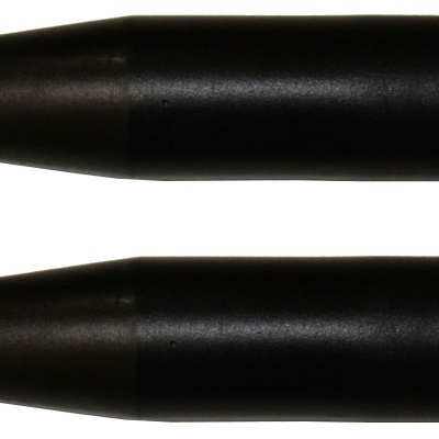 Cabo de áudio com pontas jack 6,35 mm metálicas e cabo trançado preto e branco