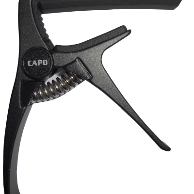 Capotrasto para guitarra preto com mola metálica