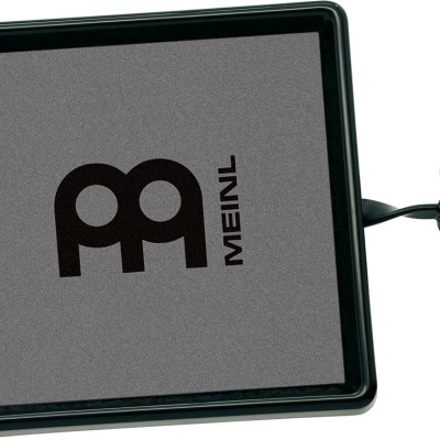 Pedal eletrónico MEINL cinza e preto com cabo de conexão