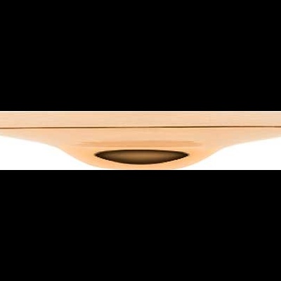 Prancha de madeira clara com concavidade central