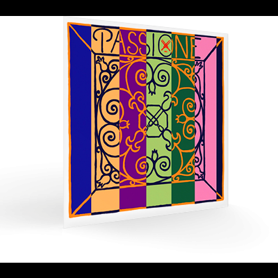 produto quadrado colorido com padrão decorativo e texto PASSION