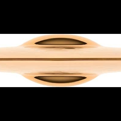 puxador de porta metálico dourado polido com design curvado