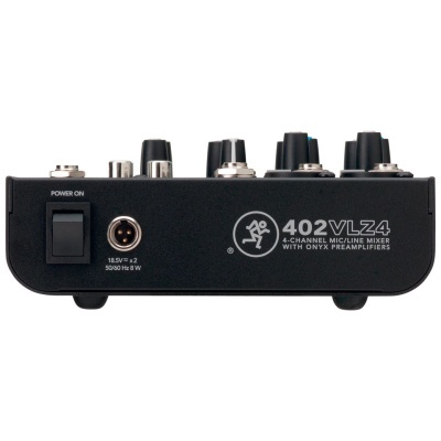 Mixer de microfone preto 402 VLZ4 com interruptor e conectores XLR