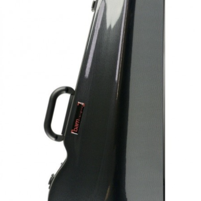 Estojo rígido preto para violino com etiqueta bam