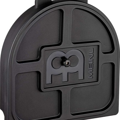 Estojo rígido preto com alça e logotipo 'MEINL' em relevo