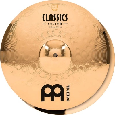 Prato de bateria dourado Meinl Classics Custom fundo branco