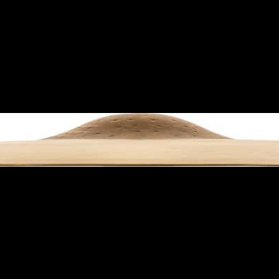 Colher de pau de madeira clara com cabo curvado