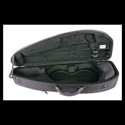 Estojo rígido preto para violino com interior forrado a tecido macio preto