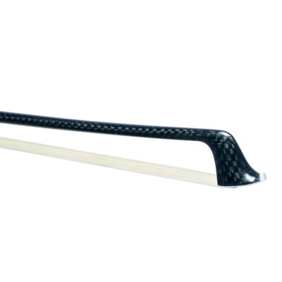 Arco para violino com fibra de carbono preta e madeira clara