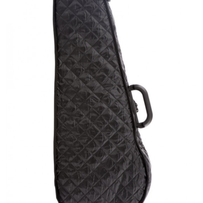 Capa preta acolchoada para instrumento musical com alça de transporte