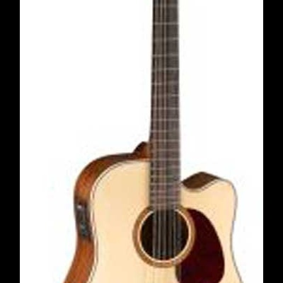 Guitarra acústica de 12 cordas madeira clara e escura