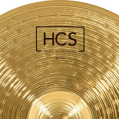 Prato de bateria dourado com gravação HCS MADE IN GERMANY 20