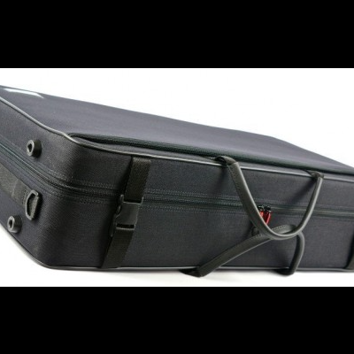 Mala de viagem preta com alça e fechos de correr