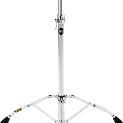 Suporte de tripé metálico cromado com apoios de borracha e punhos pretos