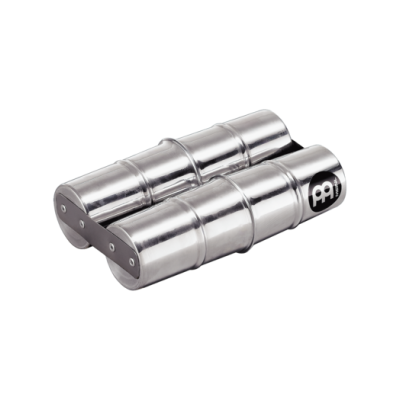 Colheres de metal cromado para percussão com logótipo Meinl