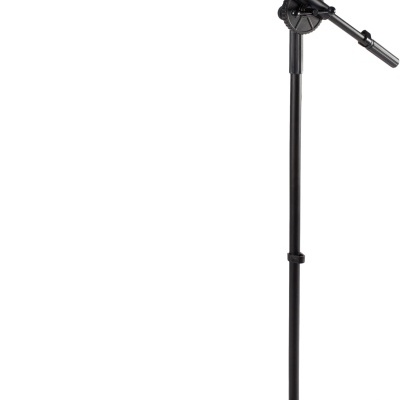 Suporte de microfone preto ajustável com tripé