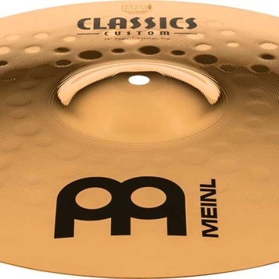 Prato musical Meinl dourado martelado com texto