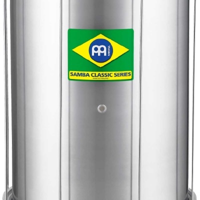 Tambor de samba com etiqueta verde, amarela e azul da série Samba Classic