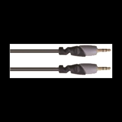 Cabo de áudio com conectores jack 3,5 mm preto e cinzento