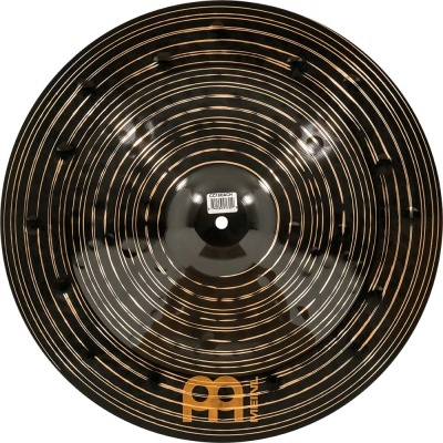 Prato de bateria Meinl metal com acabamento preto e dourado