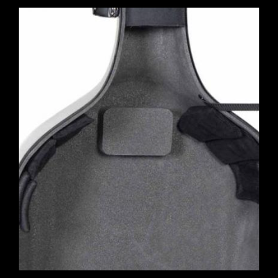 Interior acolchoado de capa preta para instrumento musical