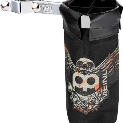 Suporte para tambor MEINL com bolsa preta de tecido e metal cromado
