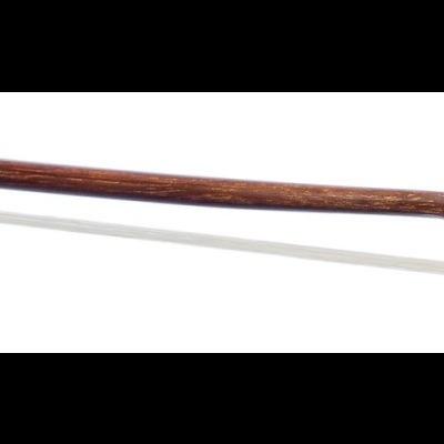 Arco de violino de madeira escura com crina branca