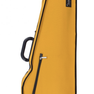 Capa amarela para instrumento musical com bolso e etiqueta bam ! PARIS