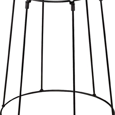 Estrutura metálica preta cilíndrica para suporte