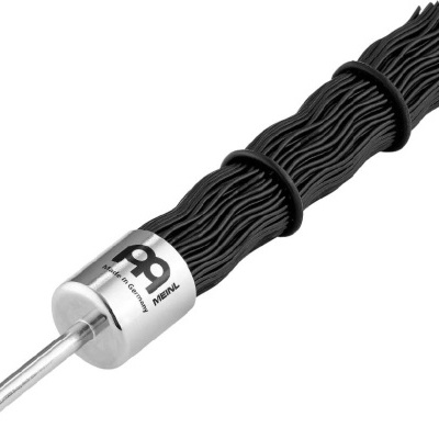 Escova para pratos de percussão com cerdas pretas e cabo metálico prateado Meinl